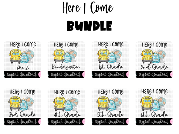 Here I Come School Bundle: Graphics for Crafts & Brands