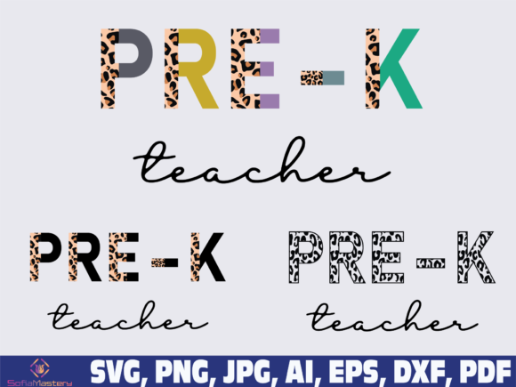 Leopard Pre K Teacher: Graphics for Crafts & Branding