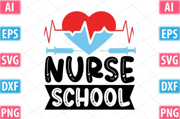 Nurse School Graphics for Crafts and Branding