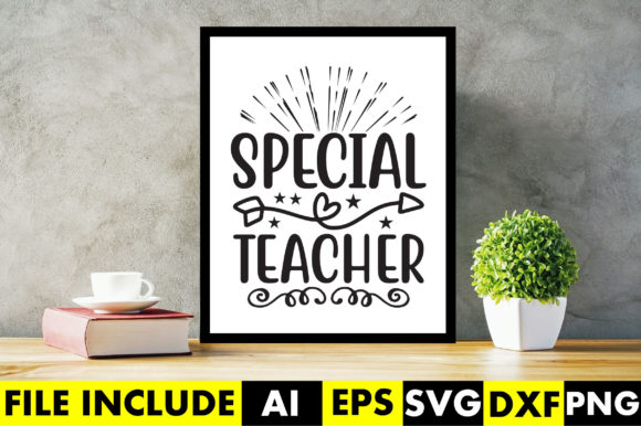 Special Teacher Graphics for Crafts & Branding