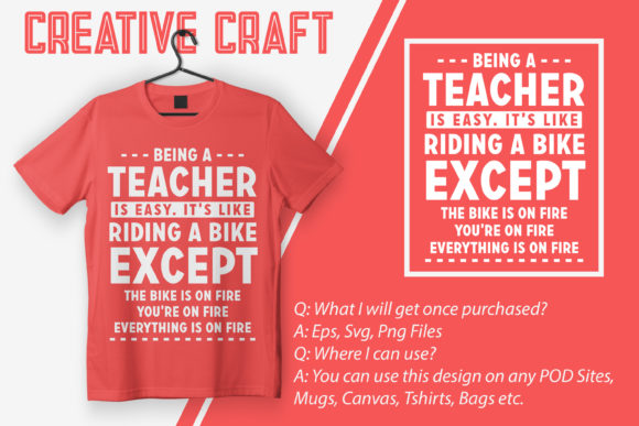 Teacher Quote Graphics for Crafts and Branding